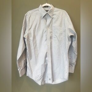Nordstrom Men’s traditional fit buttondown longsleeve shirt 15 1/2/34 blue/white